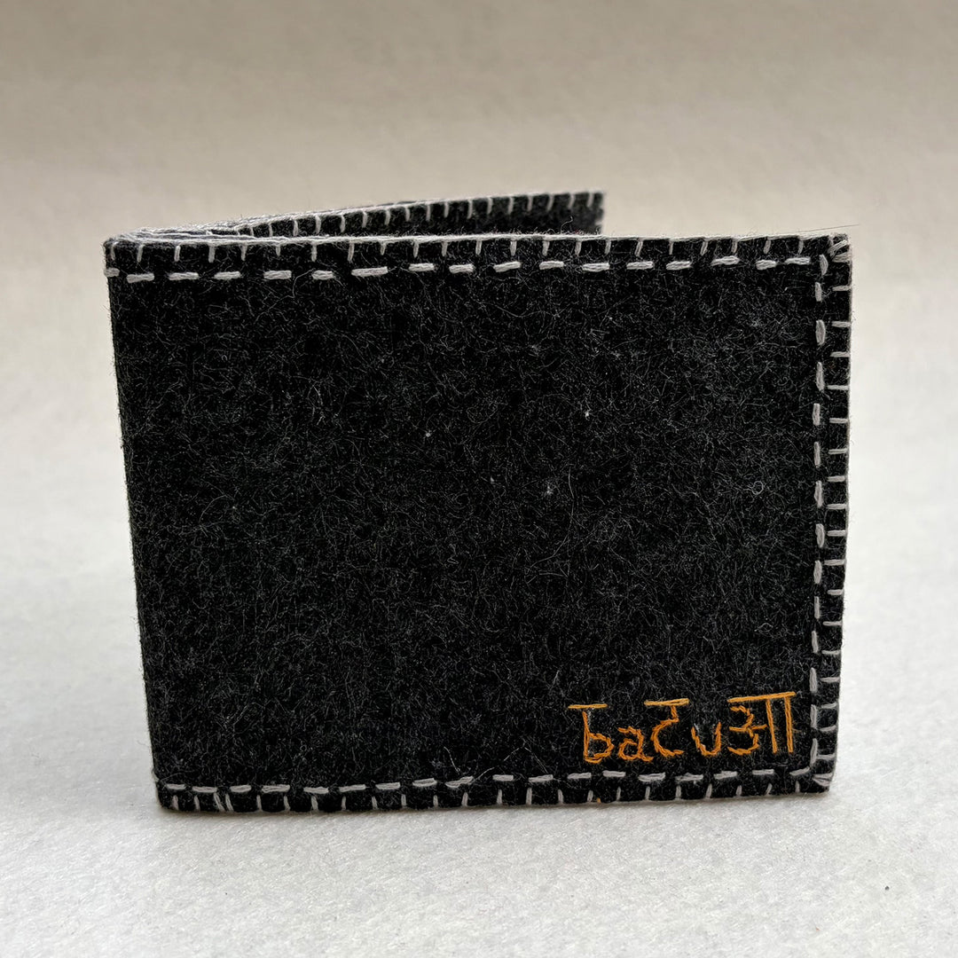 Handmade Travel Batua Wallet | Dark Grey