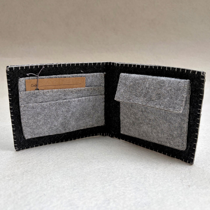 Handmade Travel Batua Wallet | Dark Grey