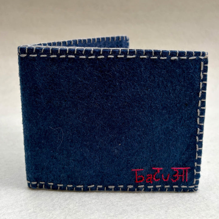 Handmade Travel Batua Wallet | Navy Blue
