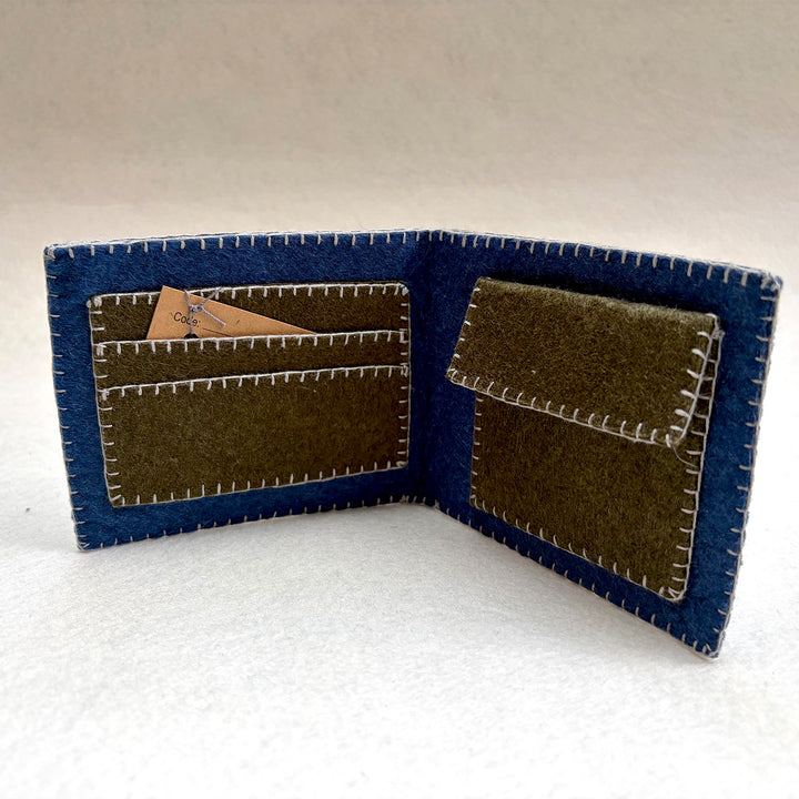 Handmade Travel Batua Wallet | Navy Blue