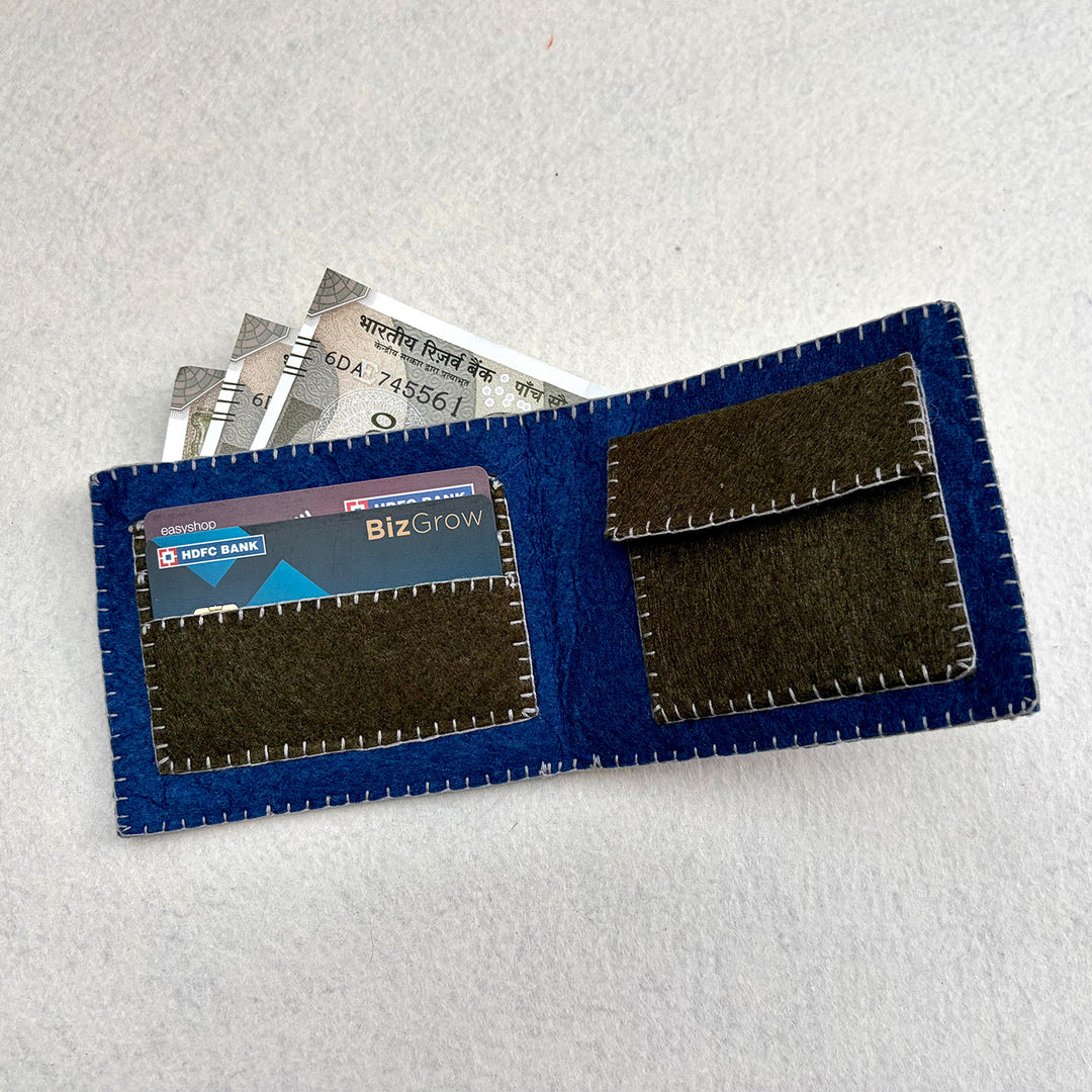 Handmade Travel Batua Wallet | Navy Blue