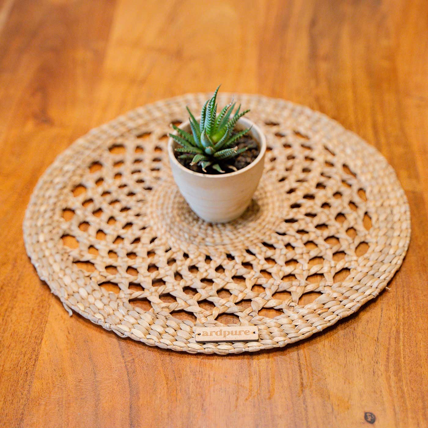 Buy Handmade Knotted Water Hyacinth Table Mat | Set Of 2 Online On