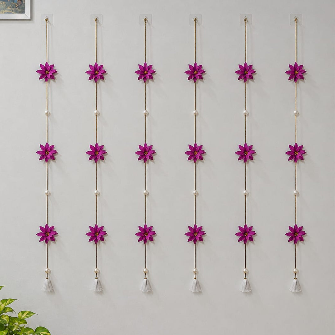 Handmade Water Lily Ambal Upcycled Areca Nut Wall Hanging