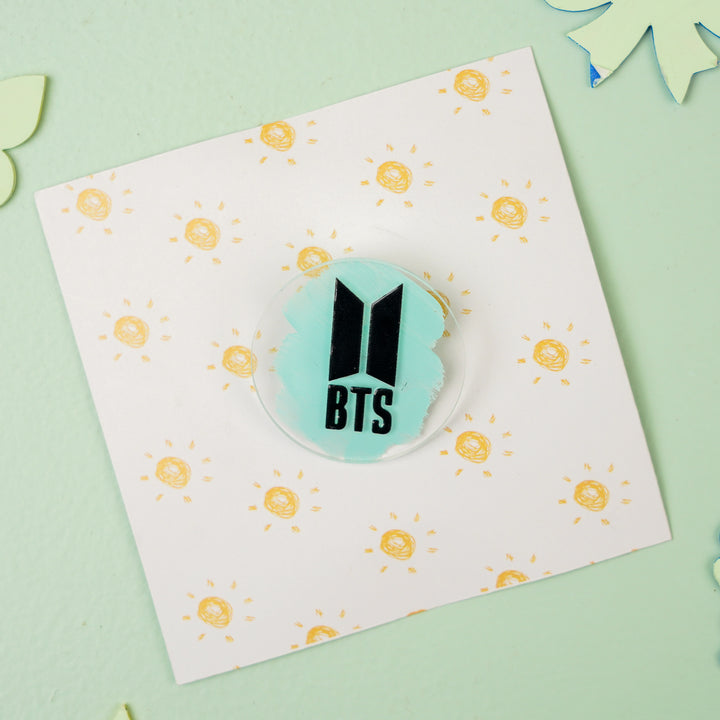 Handmade Reusable Green Bts Army Acrylic Brooch
