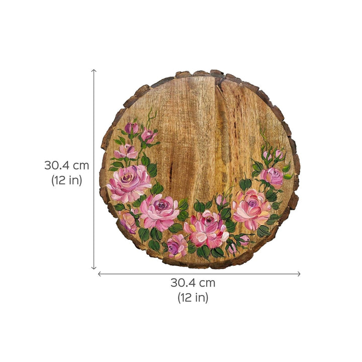 Personalised Handpainted Floral Theme Wood Nameplate