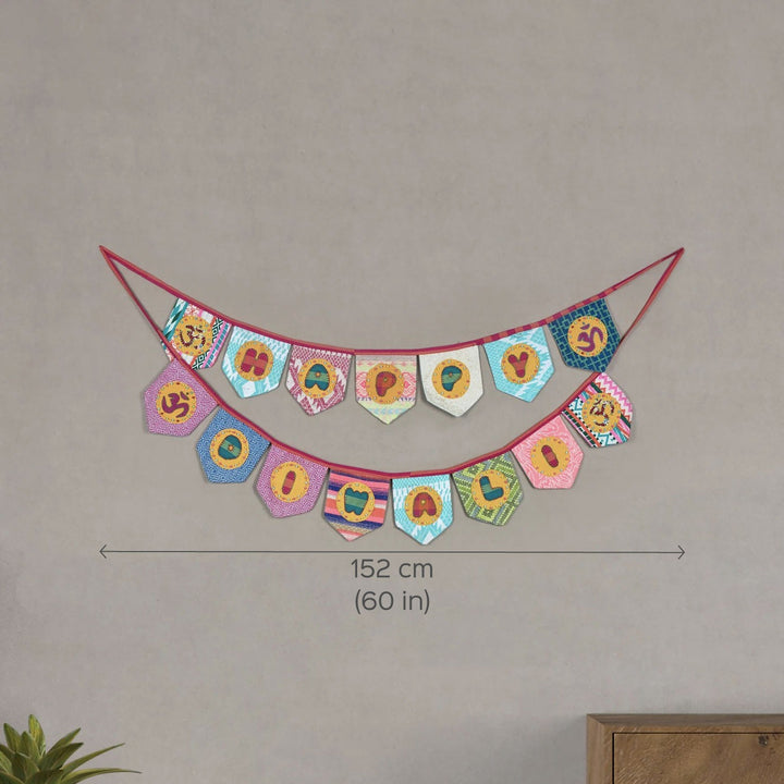 Upcycled Fabric Happy Diwali Buntings