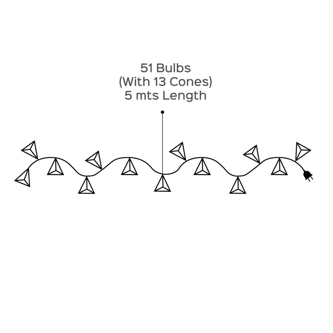 Ethnic Geometric Tholu Bommalata Fairy Lights