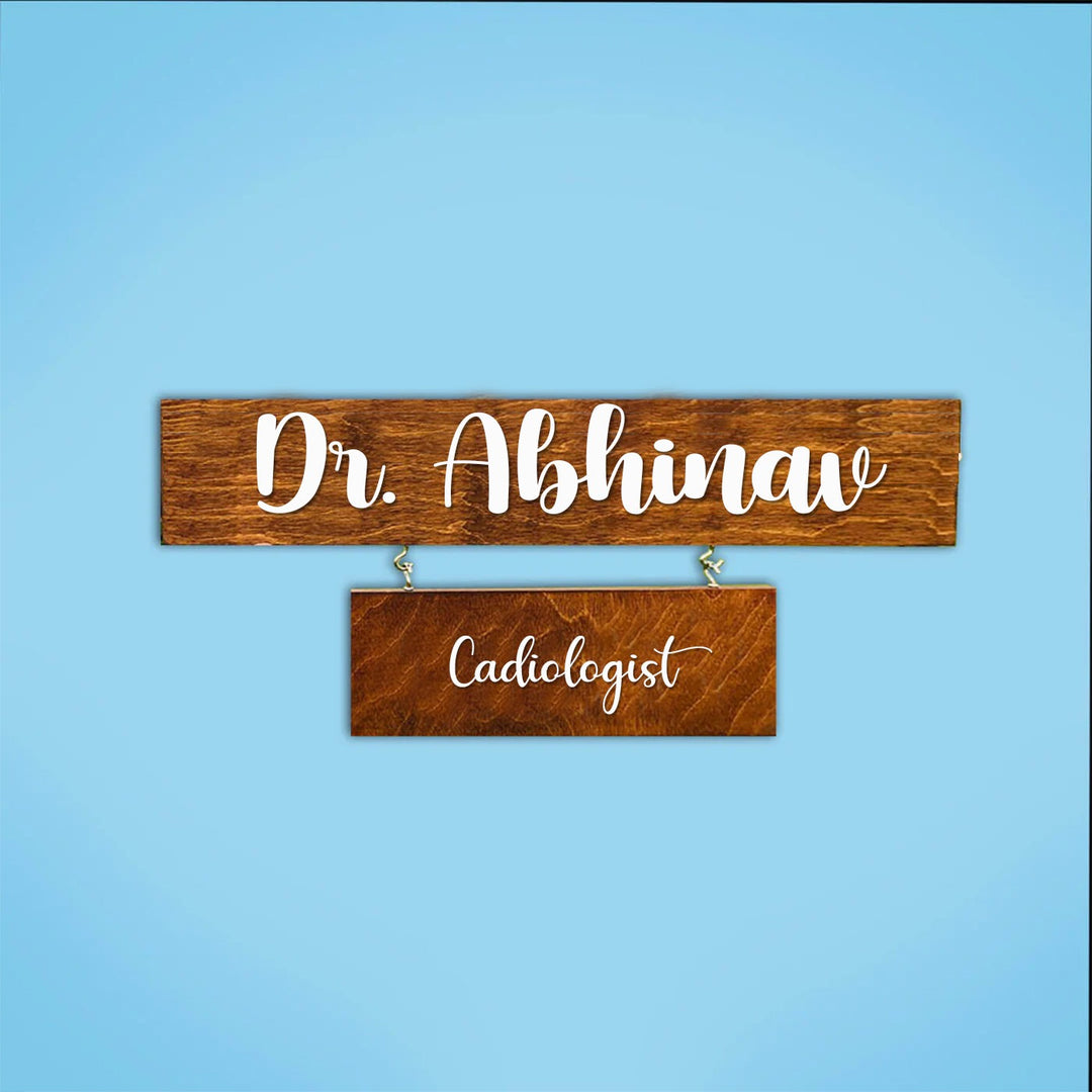 2 Pallet Rectangular Name Plate with 3D Letters For Doctor
