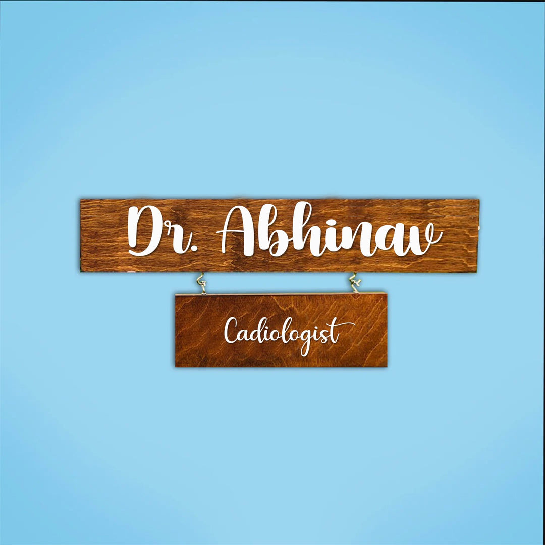 2 Pallet Rectangular Name Plate For Doctor