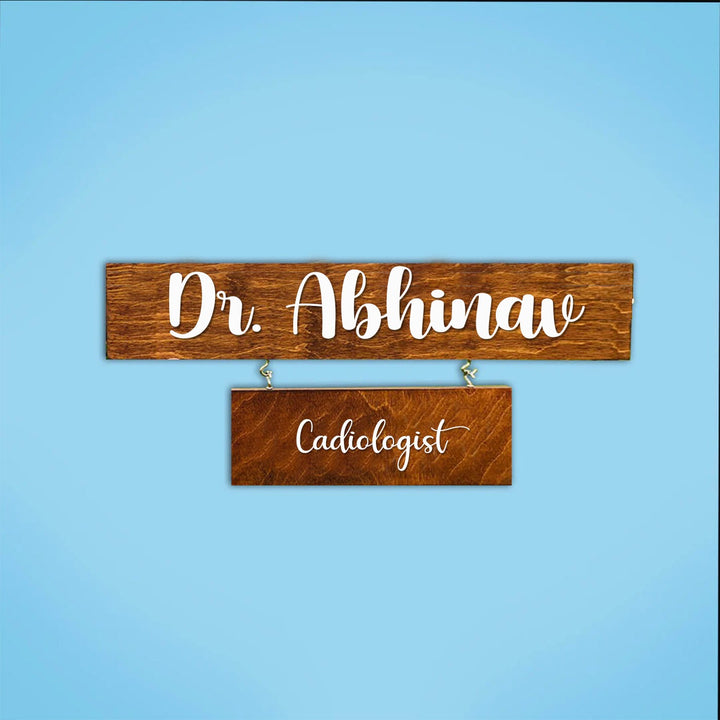 2 Pallet Rectangular Name Plate with 3D Letters For Doctor