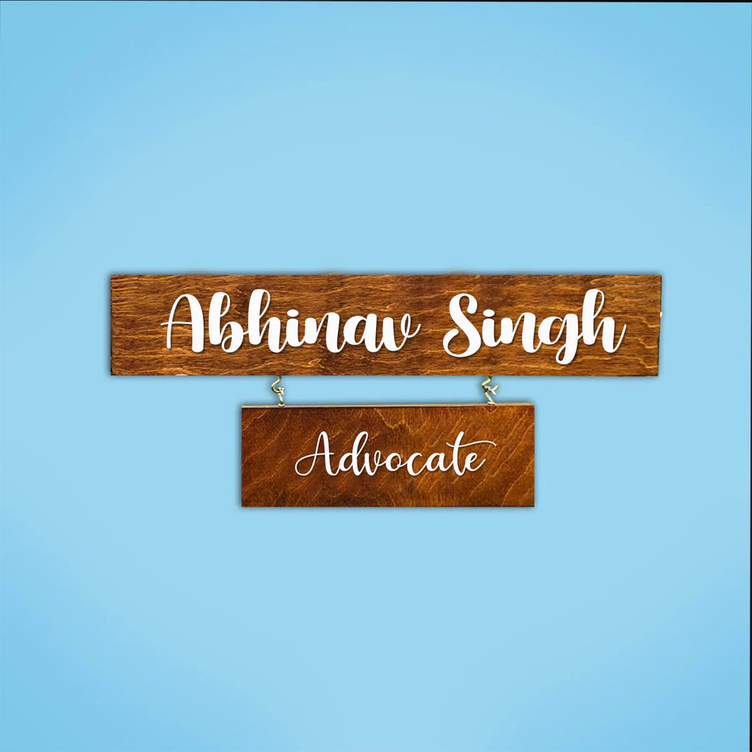 2 Pallet Rectangular Name Plate For Advocate