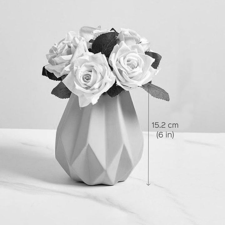 Handcrafted Geometrical Ceramic Vase