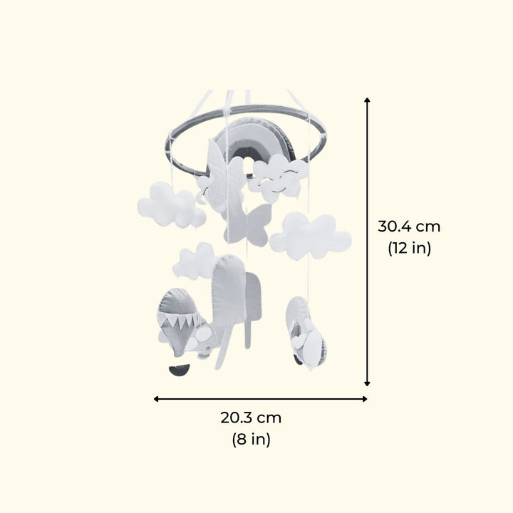 Dreamy Rainbow Theme Felt Crib & Cot Mobile