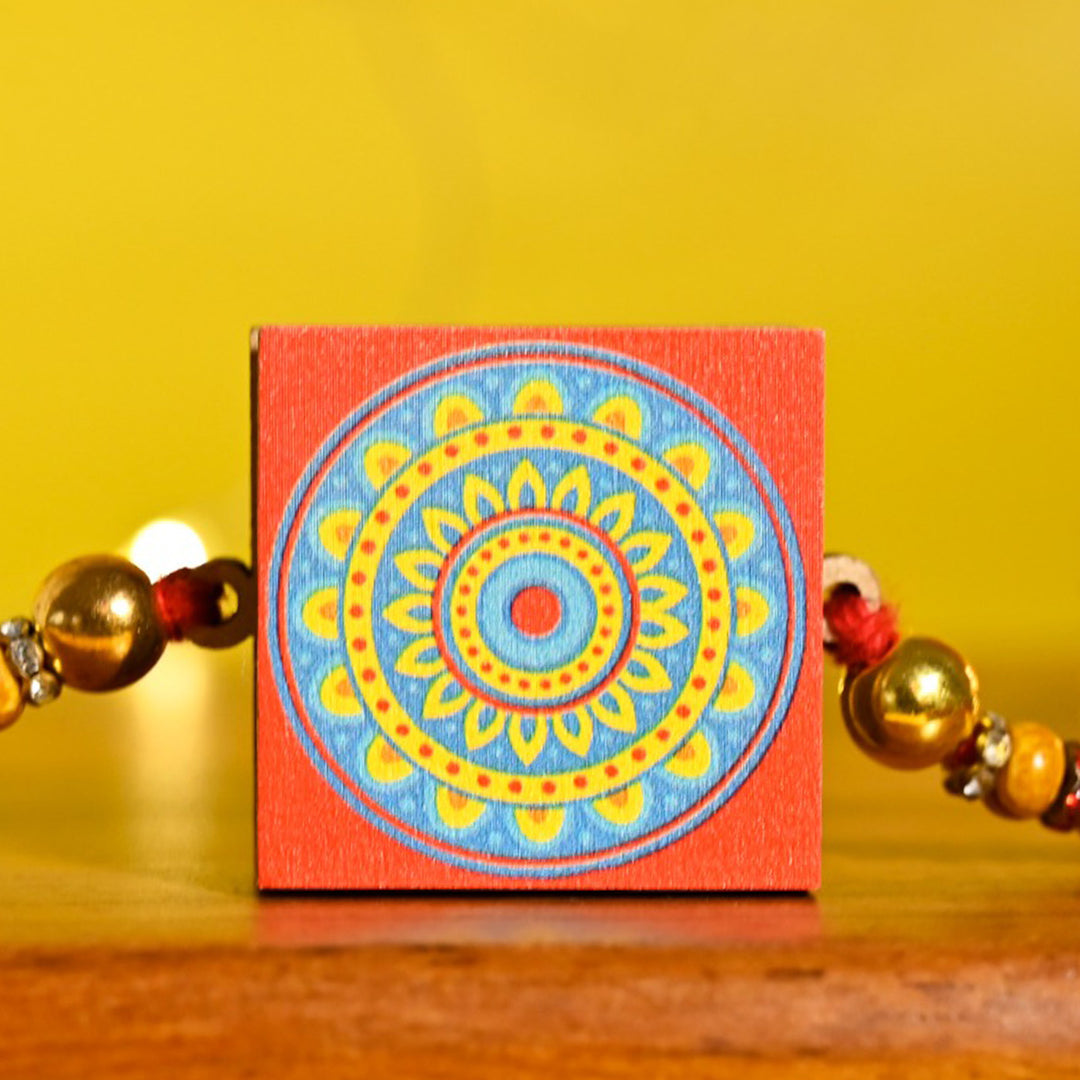 Personalized Handmade Wooden Pop-Up Photo Rakhi With Roli Chawal for Bhaiya