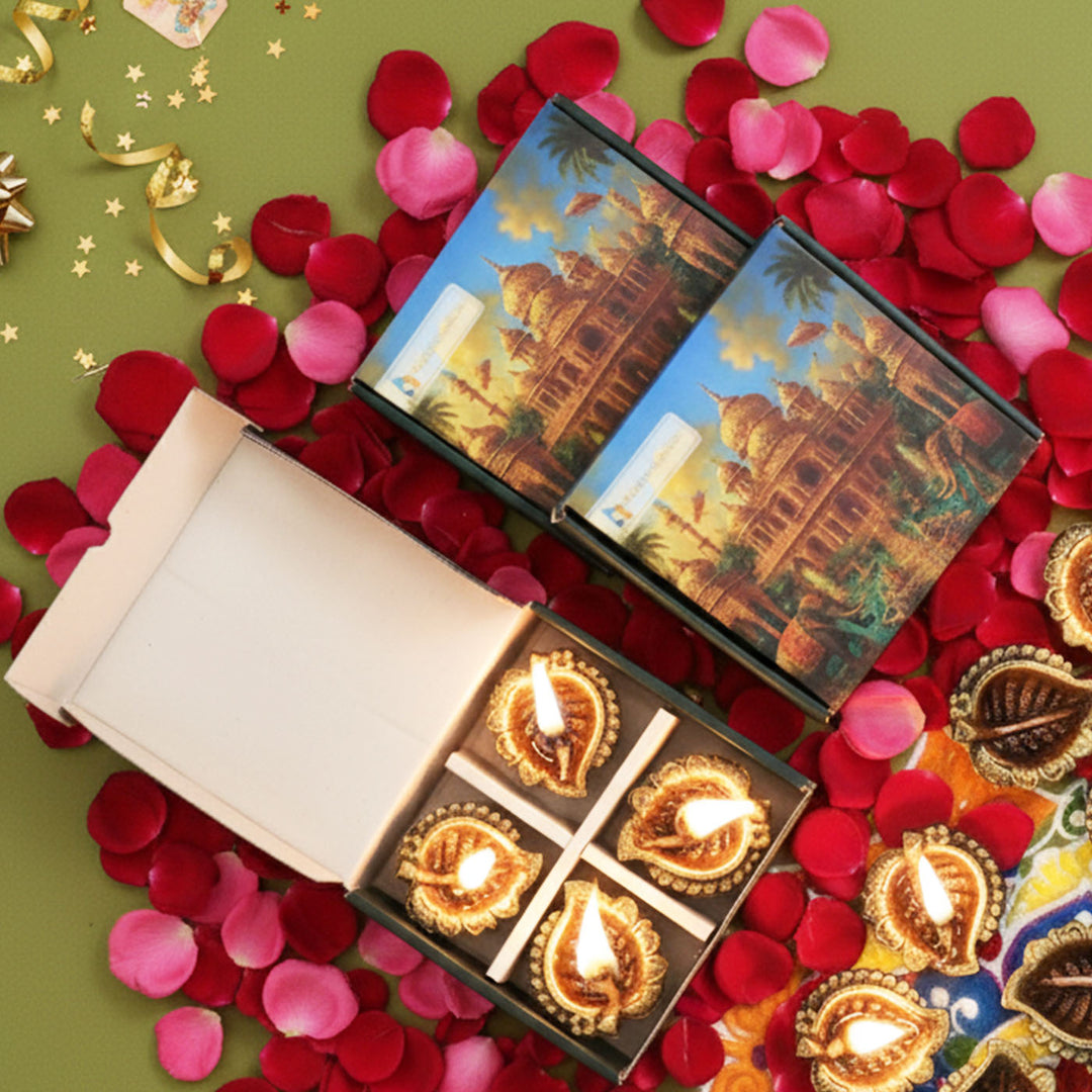 Handmade Peepal Terracotta Oil Lamp / Diya | Set Of 6