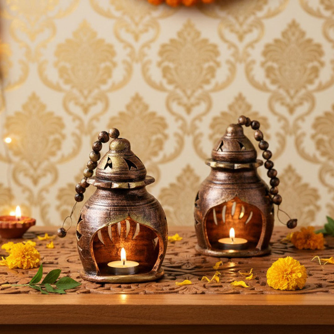 Handmade Hanging Terracotta Oil Lamp / Diya