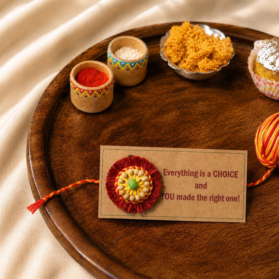 Plantable Sneh Seed Rakhi With Tulsi & Coriander Seeds For Brother