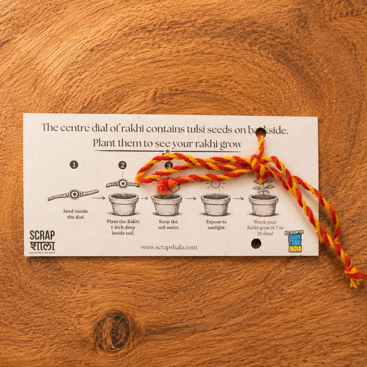Plantable Sneh Seed Rakhi With Tulsi & Coriander Seeds For Brother