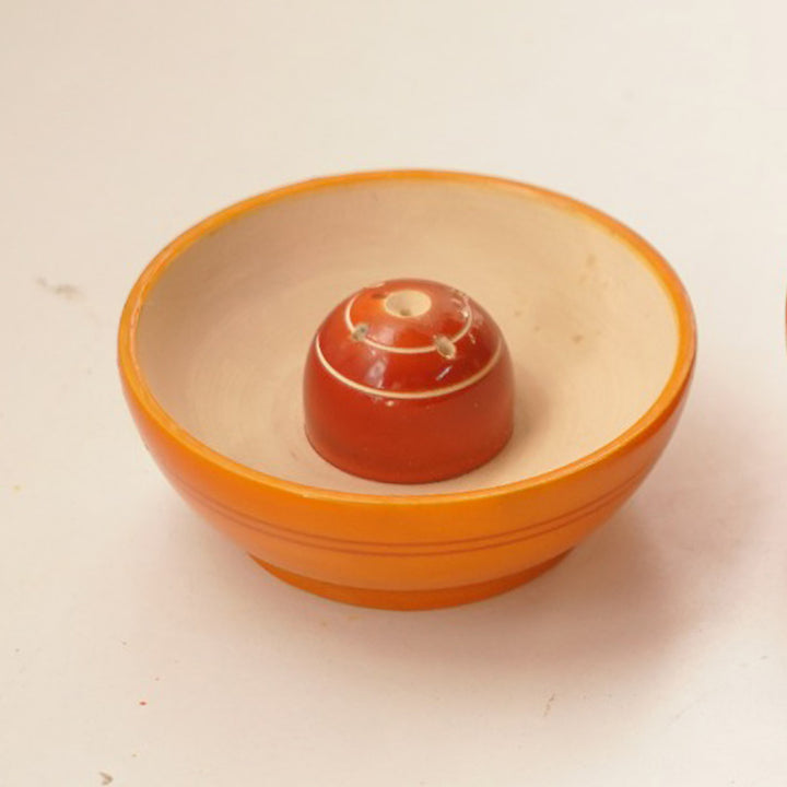 Etikoppaka Handcrafted Wooden Round Incense Stick Holder For Pooja Room Decor