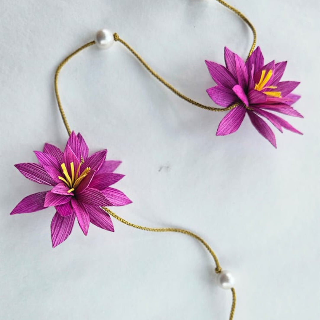 Handmade Water Lily Ambal Upcycled Areca Nut Wall Hanging