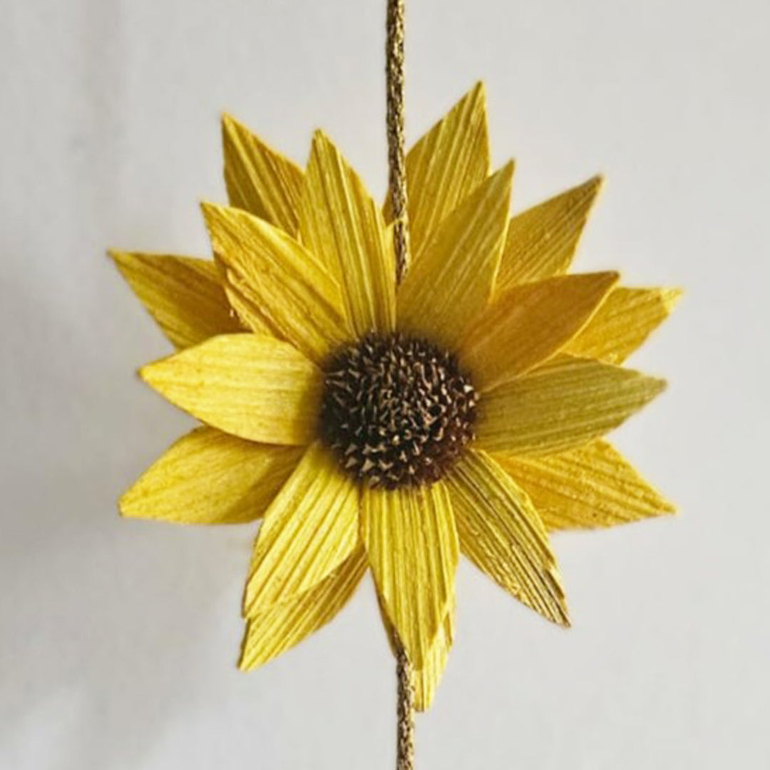 Handmade Sunflower Suryakanti Upcycled Areca Nut Wall Hanging
