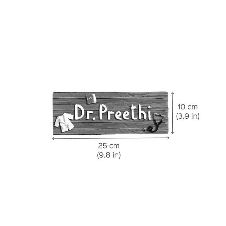 Handcrafted Personalized Desk Clay Nameplate For Doctors
