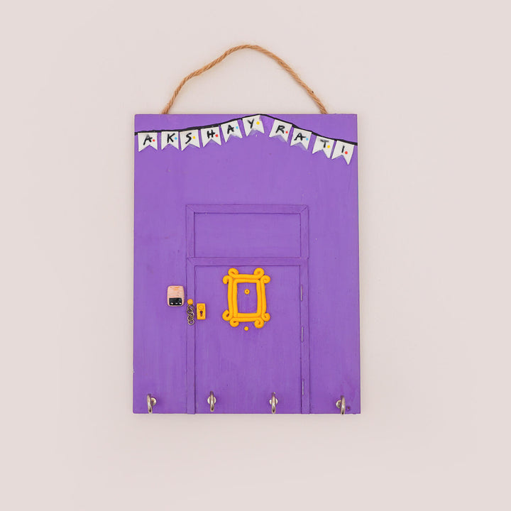 Handcrafted Personalized Wooden Friends Key Holder