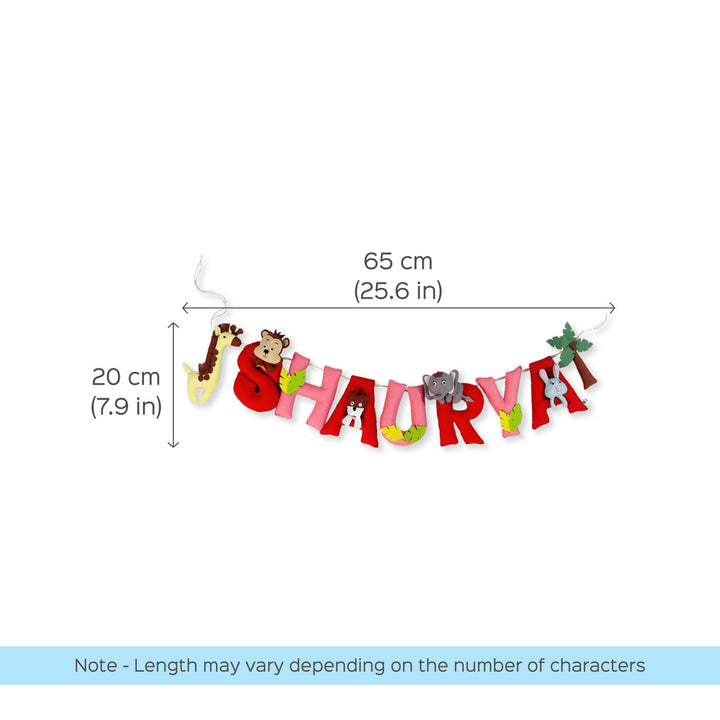 Handcrafted Personalized Jungle Theme Bunting For Kids