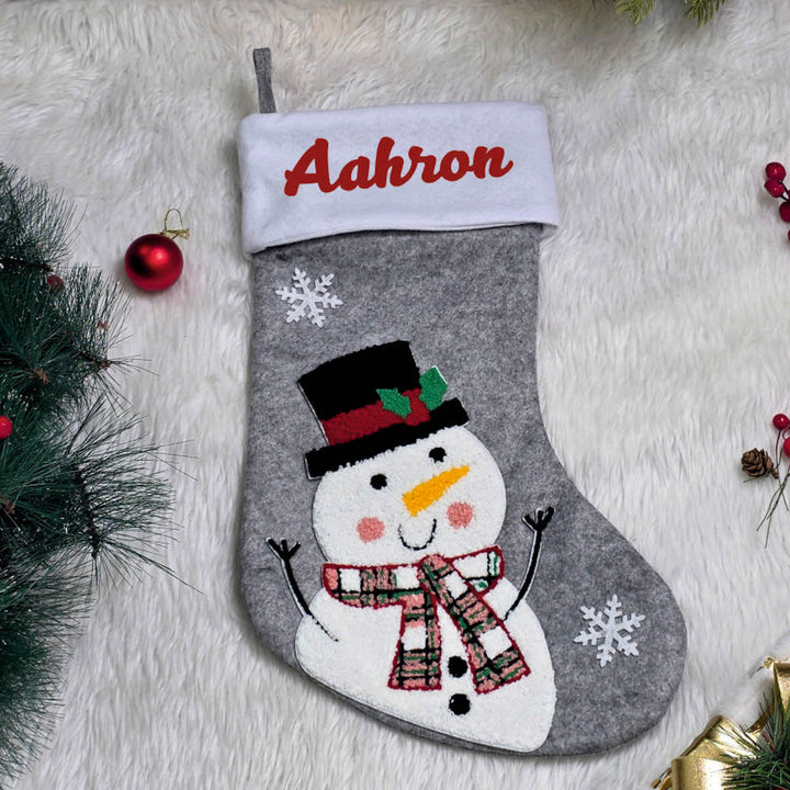 Personalized Handmade Winter Buddies Snowman Stocking