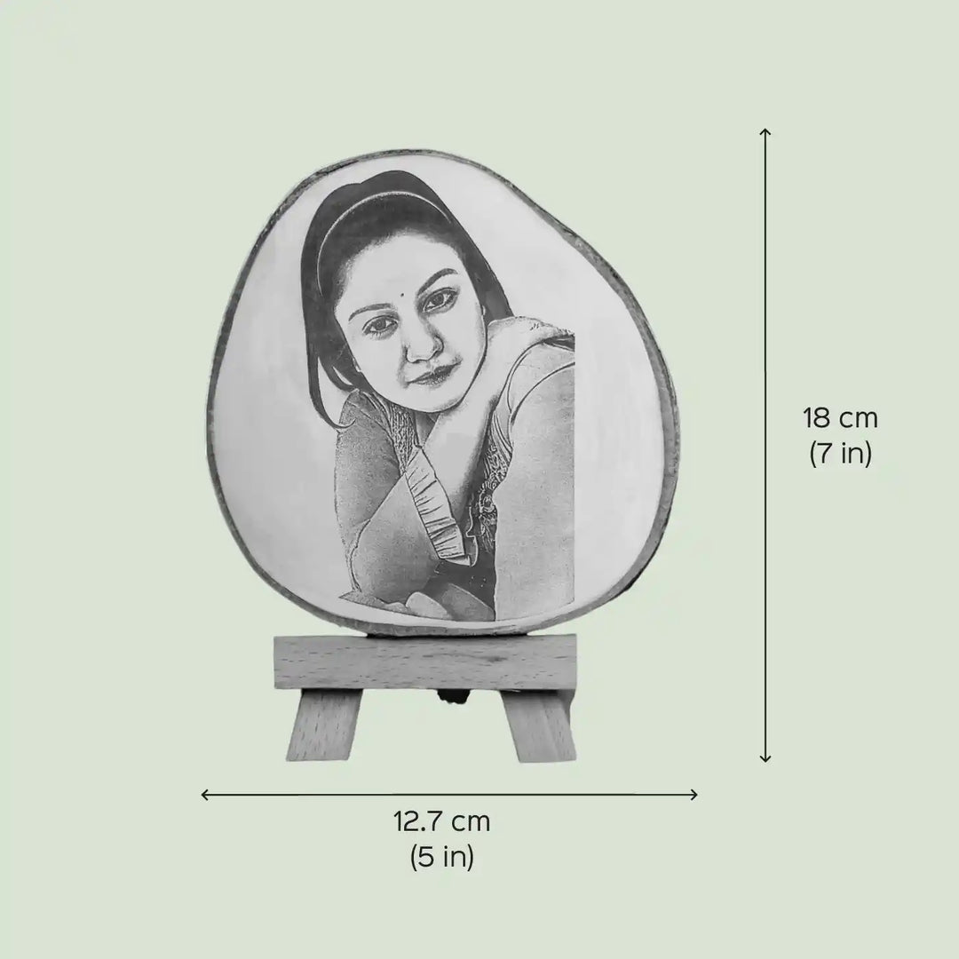Photo Personalized Engraved Slice Wooden Decorative Plaque