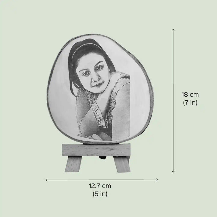 Photo Personalized Engraved Slice Wooden Decorative Plaque