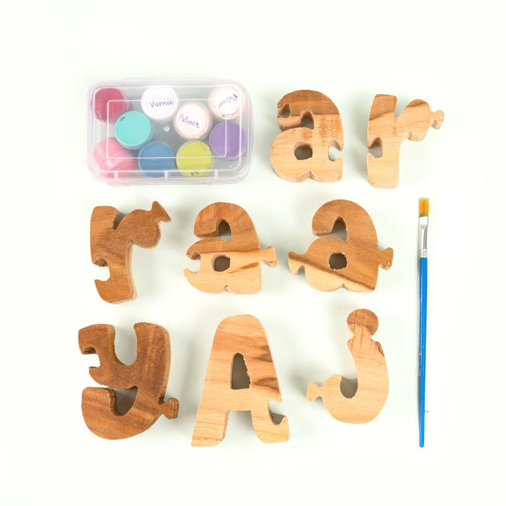 Ready to Paint Personalized Wooden Jigsaw Nameblock Kit