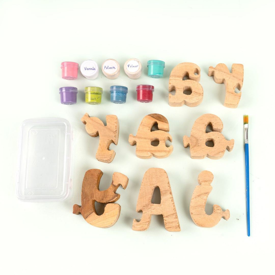 Ready to Paint Personalized Wooden Jigsaw Nameblock Kit