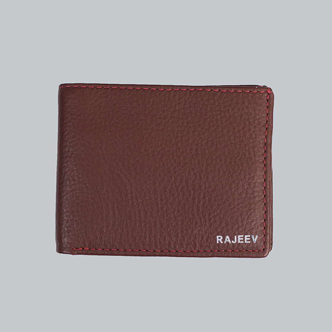 Handcrafted Personalized Leather Wallet with Coin Pouch For Men