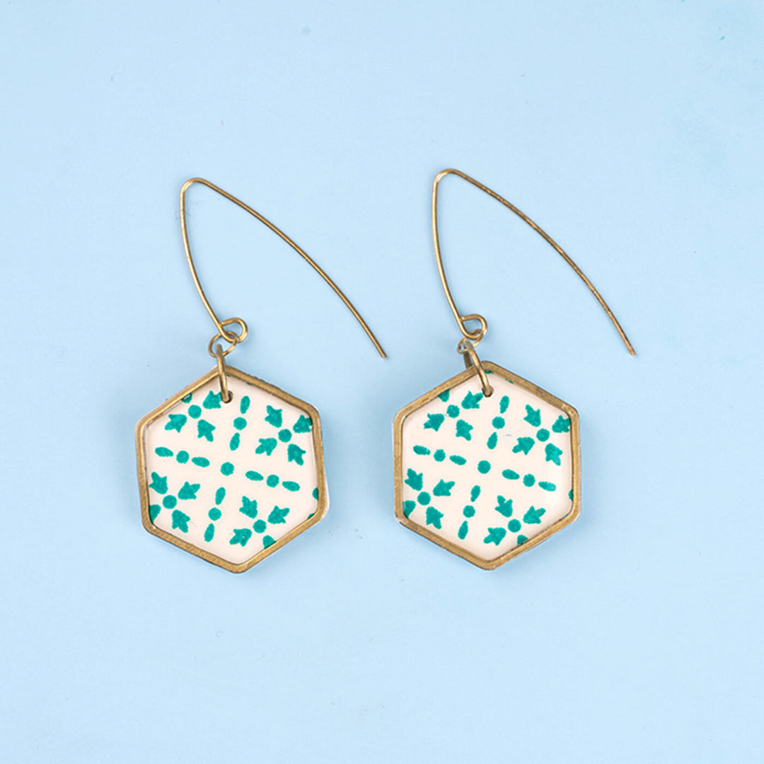 Handmade Clay Leona Drops Dangler Earrings