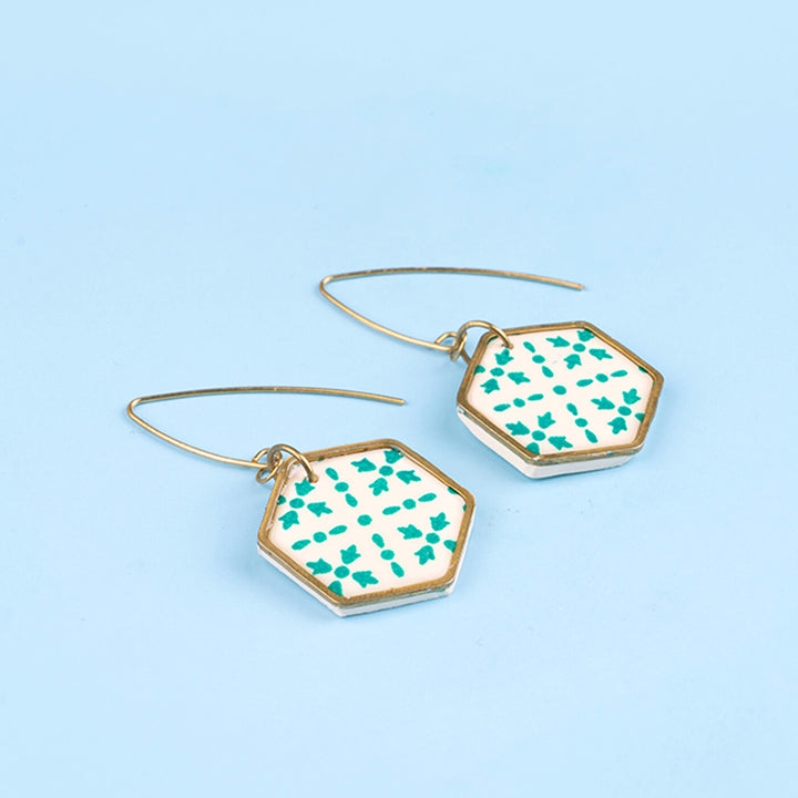 Handmade Clay Leona Drops Dangler Earrings
