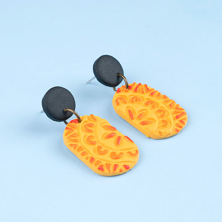 Handmade Clay Miss Sunshine Stud Earrings