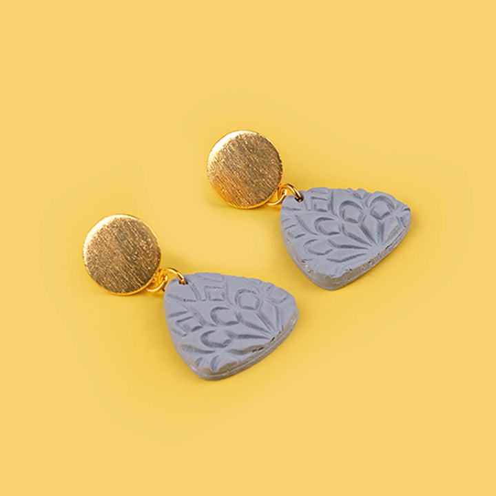 Handmade Clay Riha Dangler Earrings