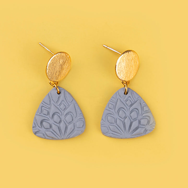Handmade Clay Riha Dangler Earrings