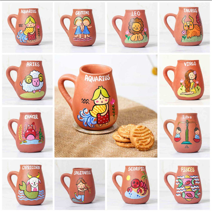 Personalized Hand-painted Taurus Zodiac Sign Terracotta Mug