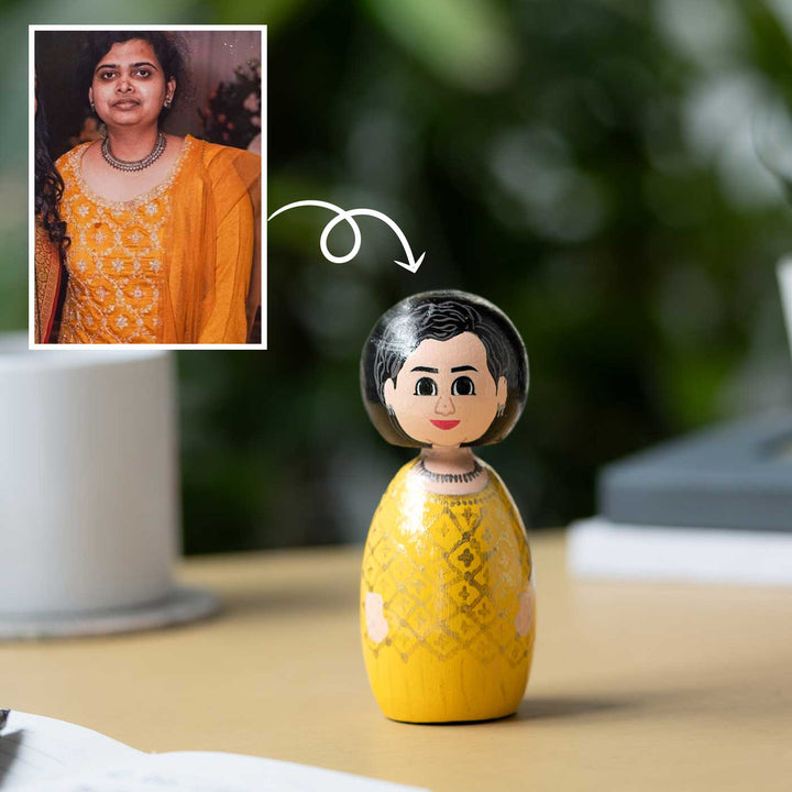 Photo Personalized Wooden Peggy Doll