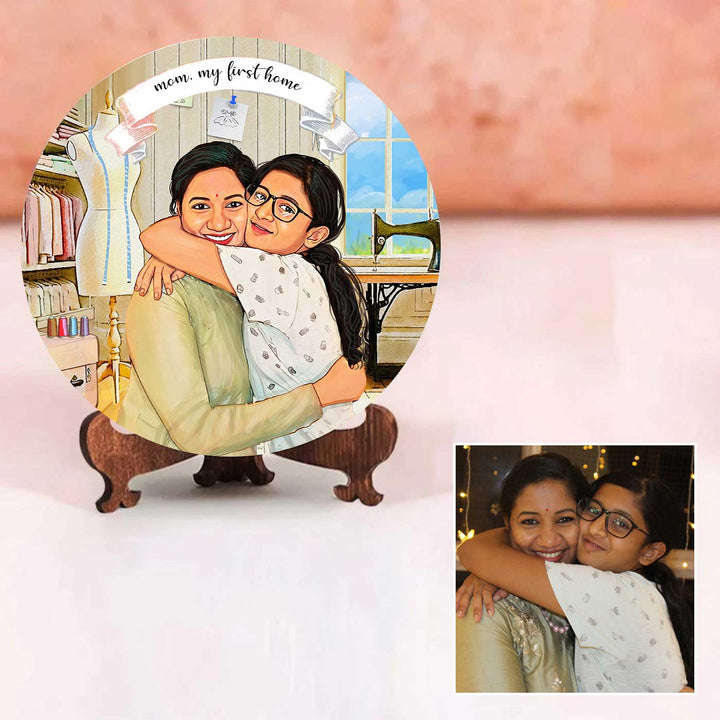 Photo Caricature Name Plate with Stand