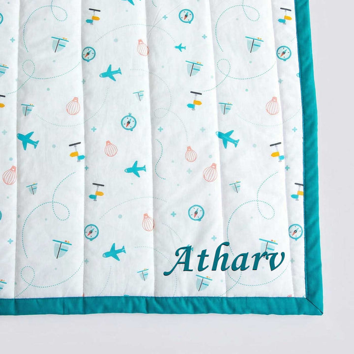 Personalized Lil Travellers Kids Quilt | 0-4 Years