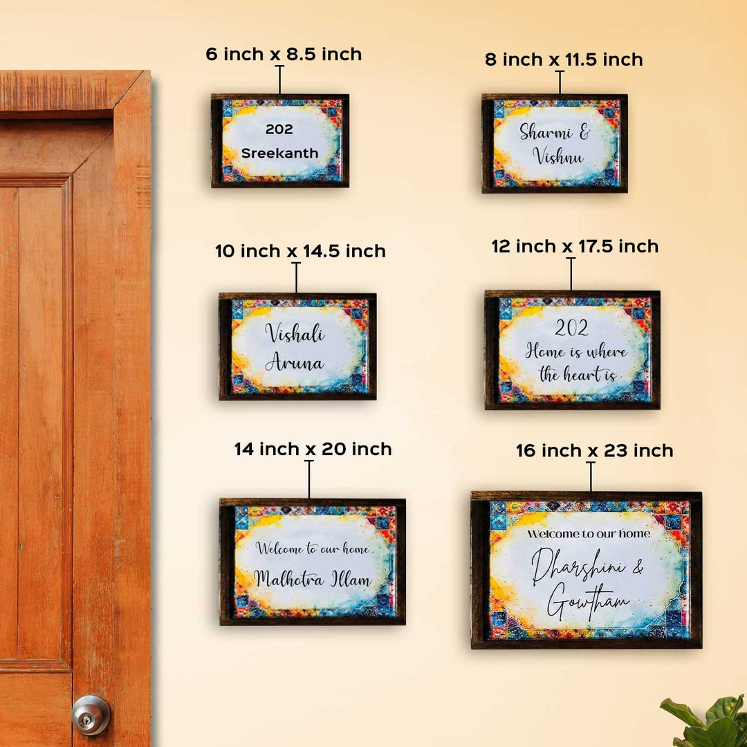 Vibrant Vintage Personalized Resin Wooden Frame Name Plate