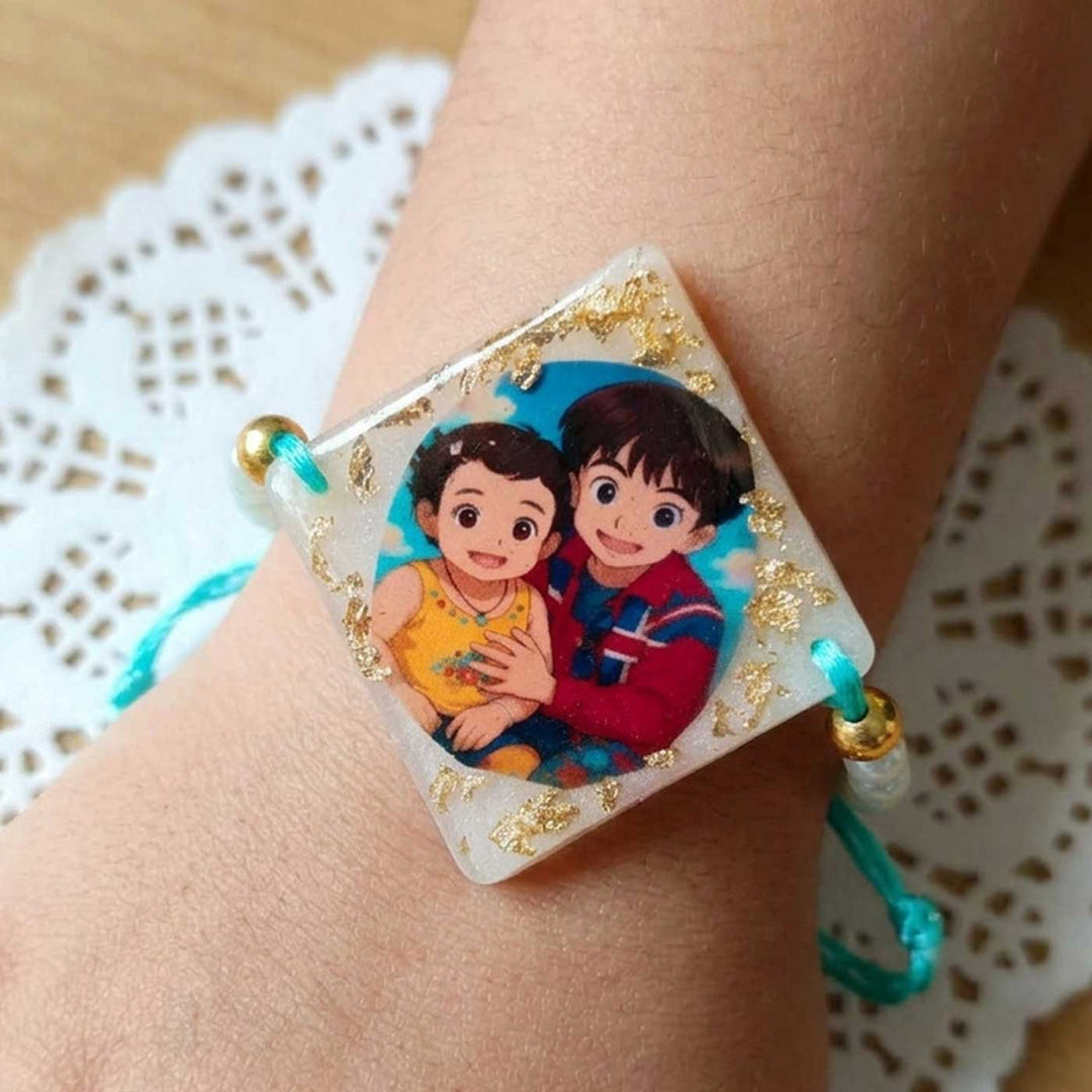 Photo Personalized Ghibli Theme Resin Rakhi