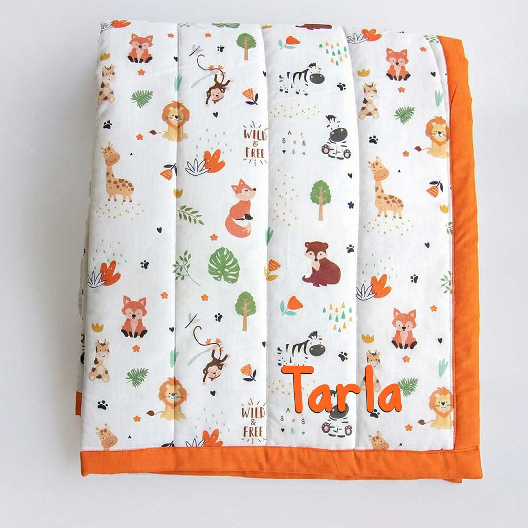 Personalized Baby Animals Kids Quilt | 0-4 Years