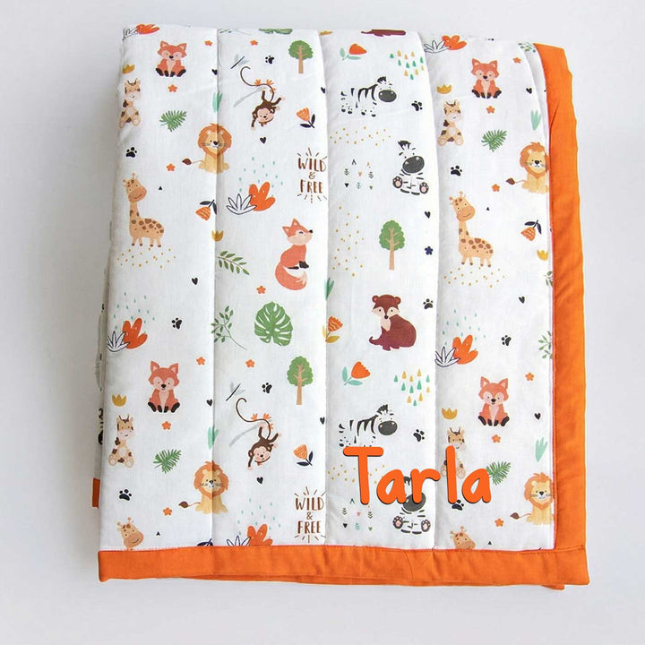 Personalized Baby Animals Kids Quilt | 0-4 Years