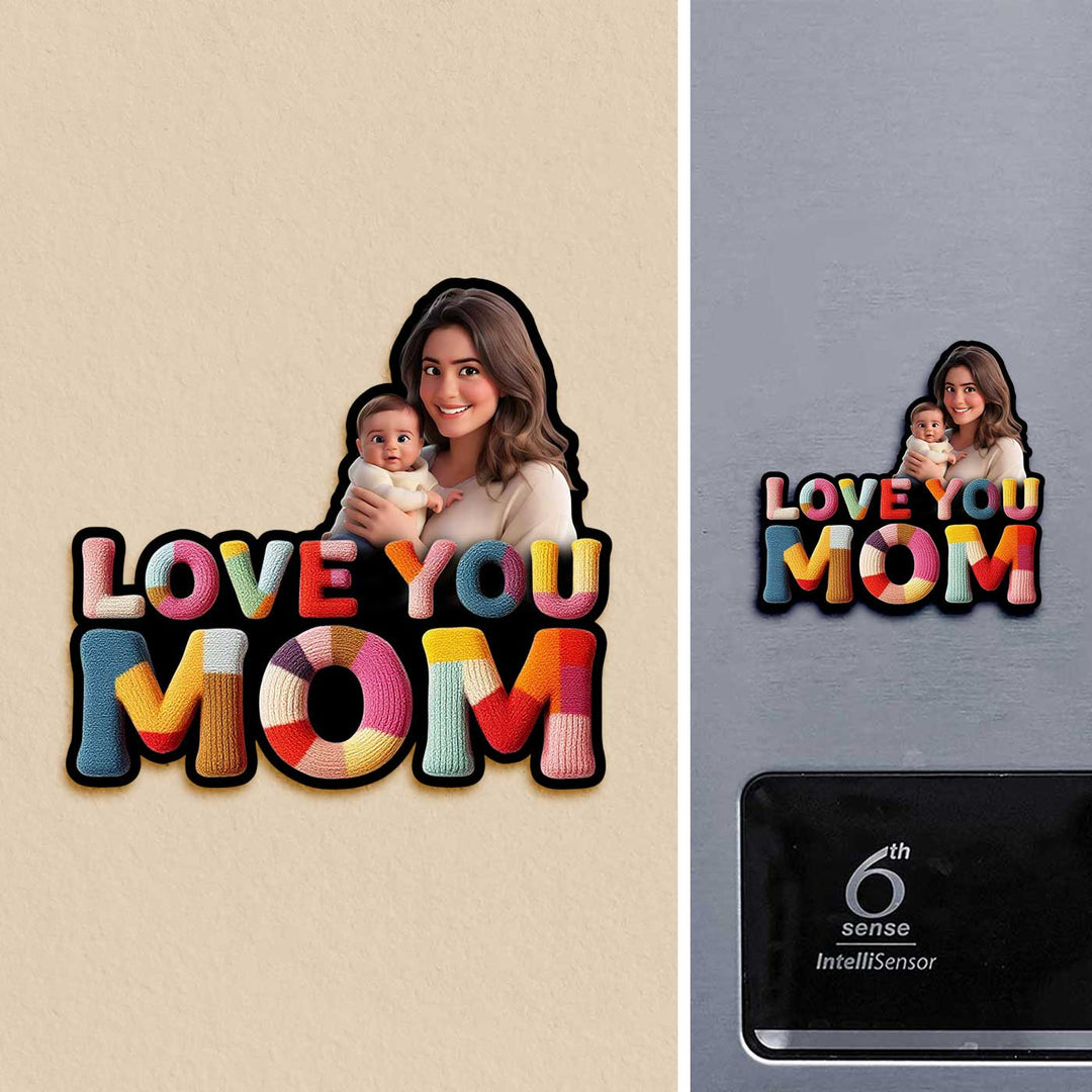 Photo Personalized "Love You Mom" Acrylic Fridge Magnet