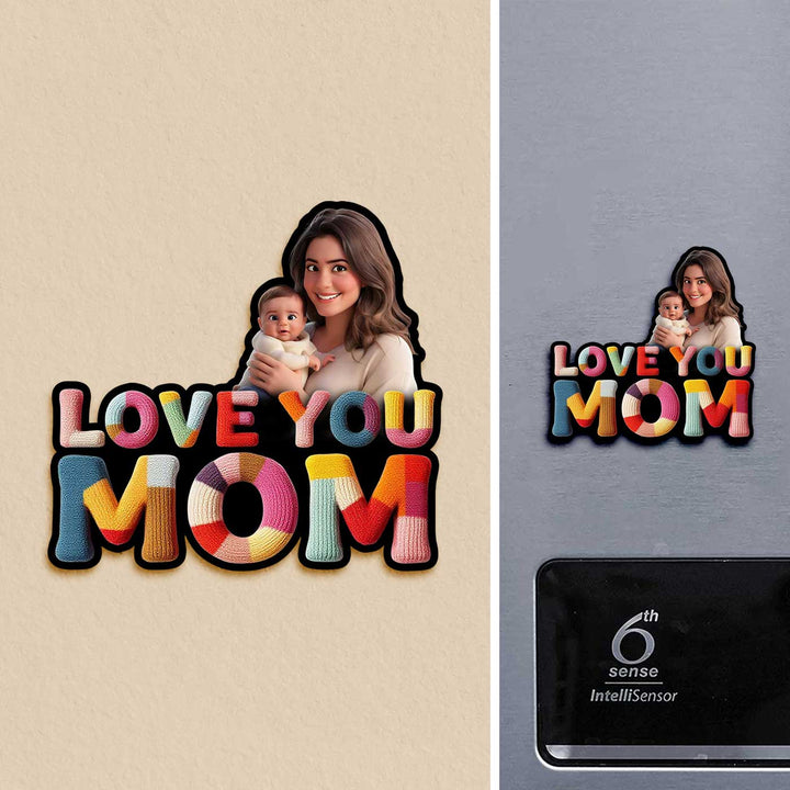 Photo Personalized "Love You Mom" Acrylic Fridge Magnet