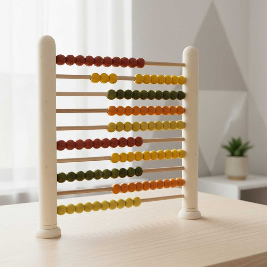 Wooden Big Abacus | Handmade Etikopakka Math Learning Toy | 3+ Years